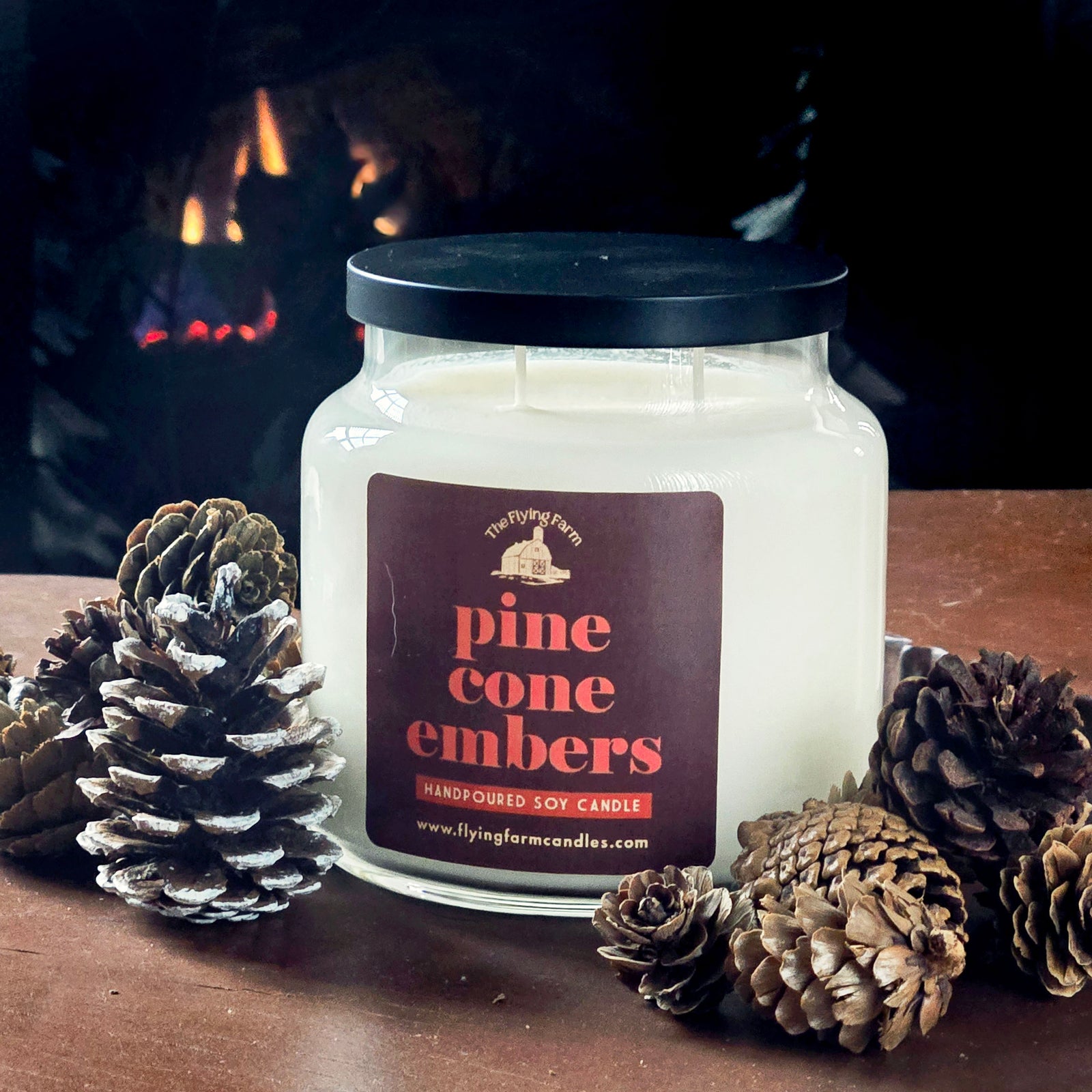 Pine Cone Embers Scented Candle - Large Apothecary Jar