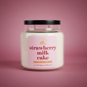 Strawberry Milk Cake Scented Candle - Large Apothecary Jar