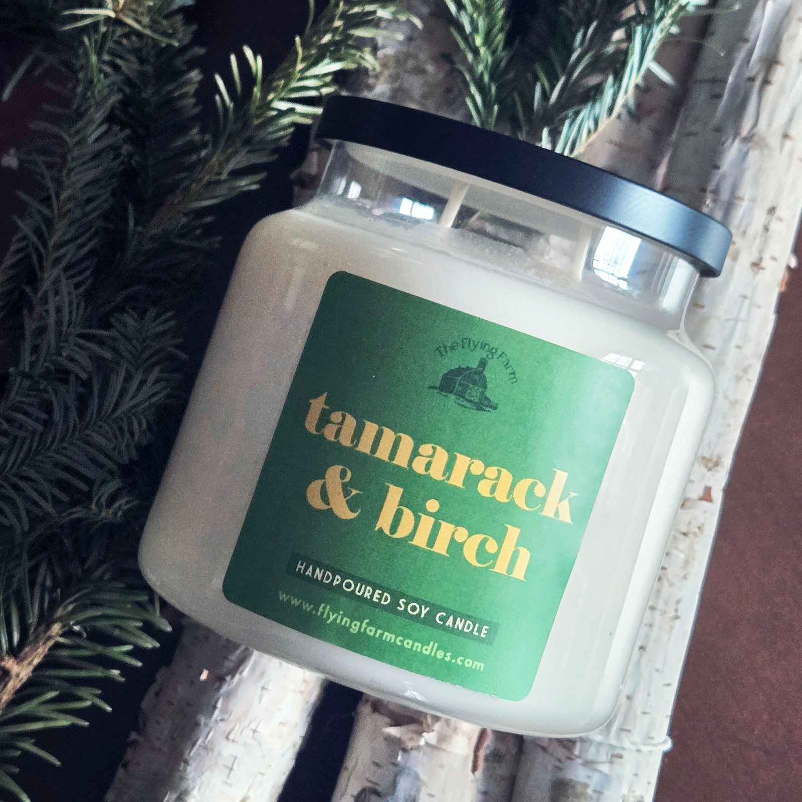 Tamarack and Birch Scented Candle - Large Apothecary Jar